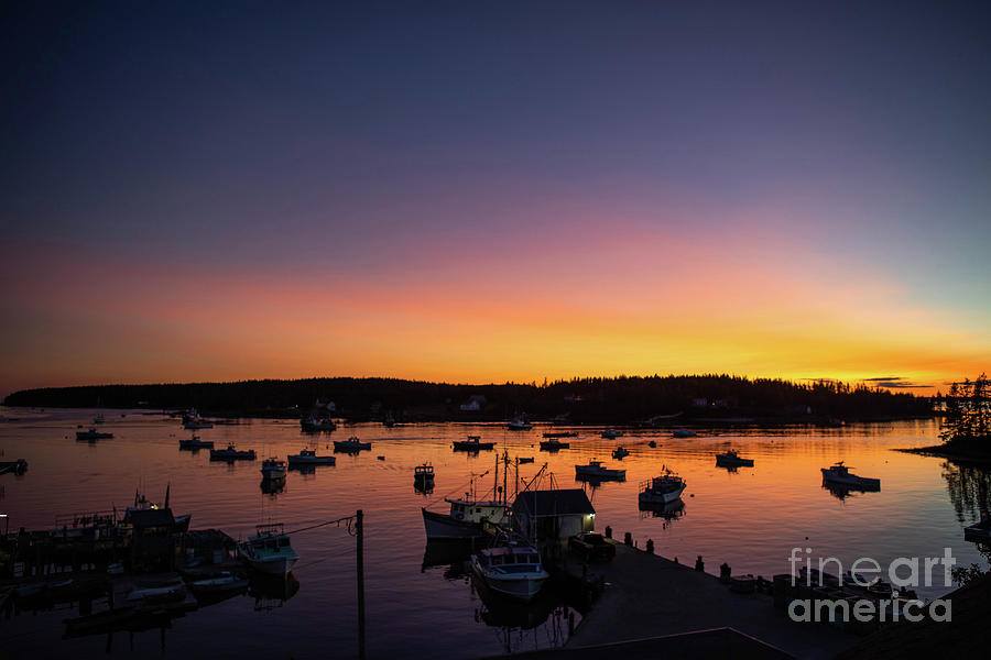 Sunset Photograph - Sunset in Port Clyde, Maine by Diane Diederich