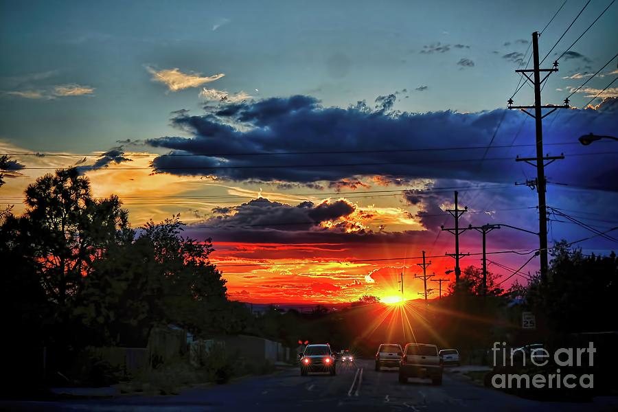 Sunset Traffic in Santa Fe Photograph by Diana Mary Sharpton