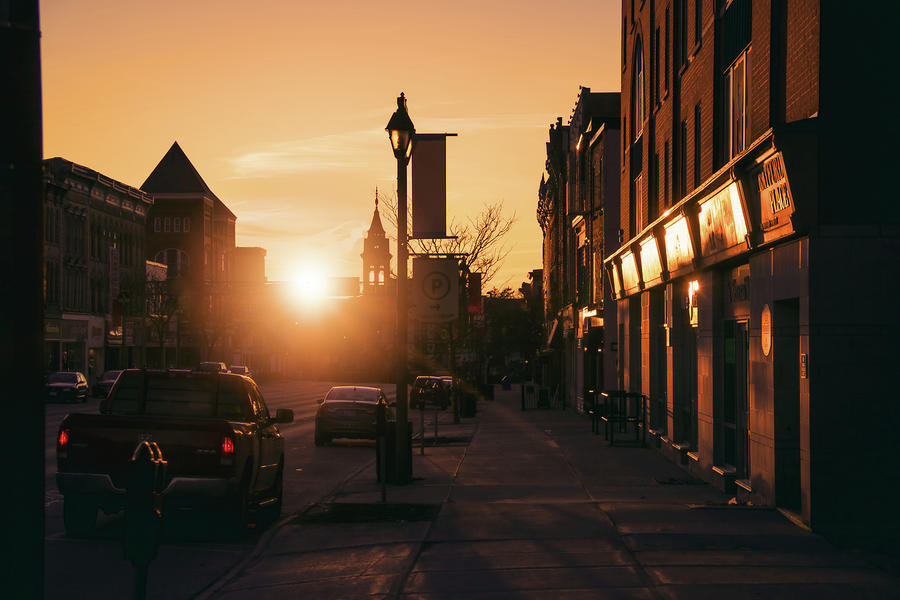Sunset in Stratfords City Centre Photograph by Jay Smith