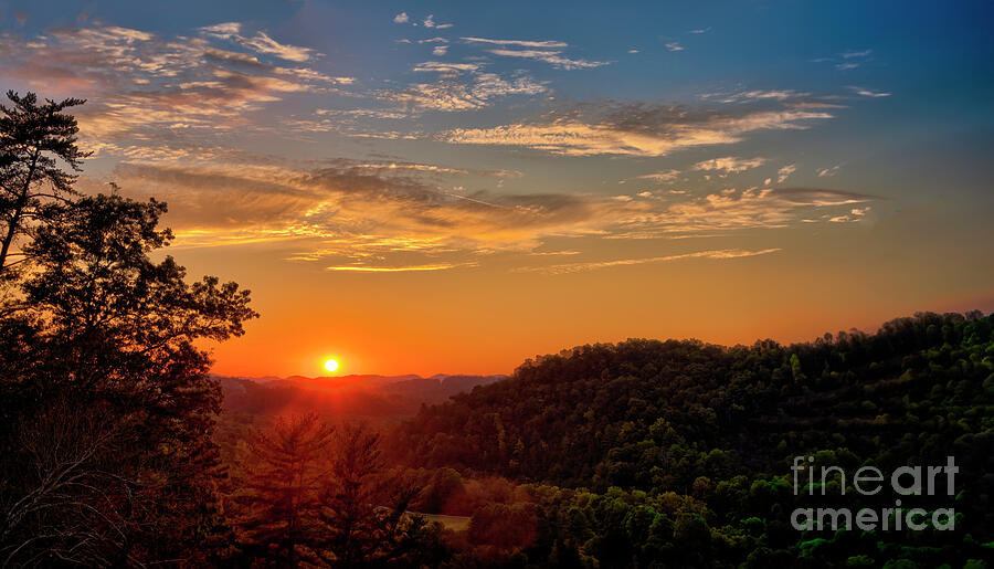 Sunset in the Appalachian Mountains Photograph by Shelia Hunt