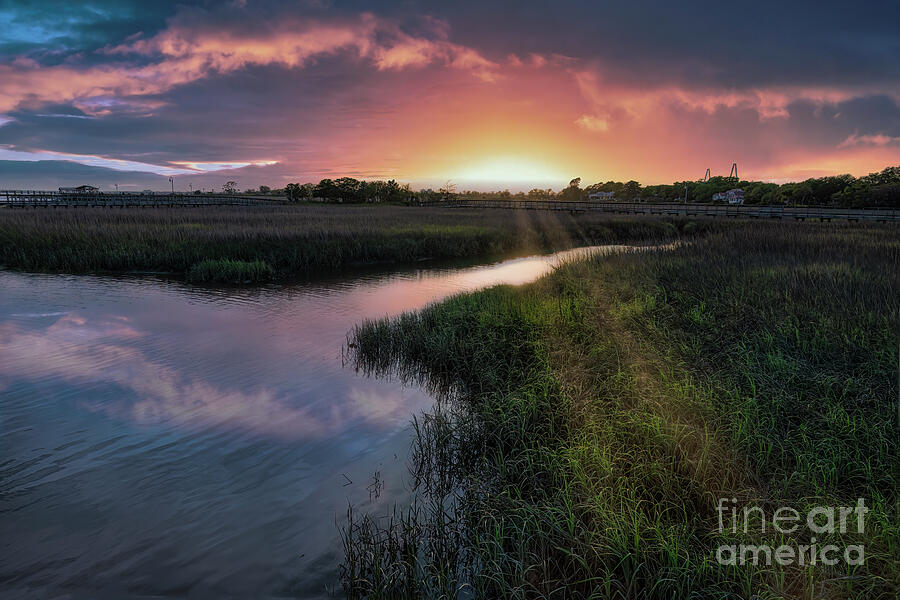 Sunset in the Carolina Marshes Photograph by Shelia Hunt