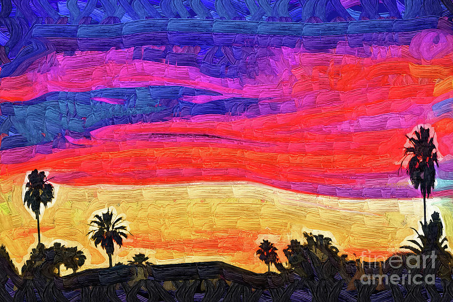 Sunset In The Desert Digital Art by Kirt Tisdale