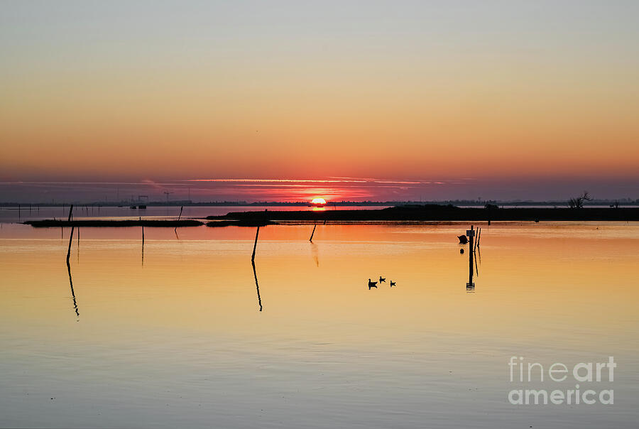 Sunset in the lagoon Photograph by Loredana Gallo Migliorini