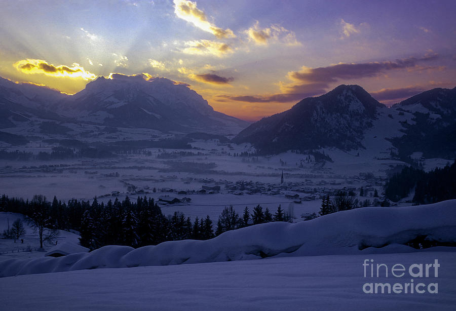 Mountain Photograph - Sunset in the Tyrolean Alps by Bob Phillips