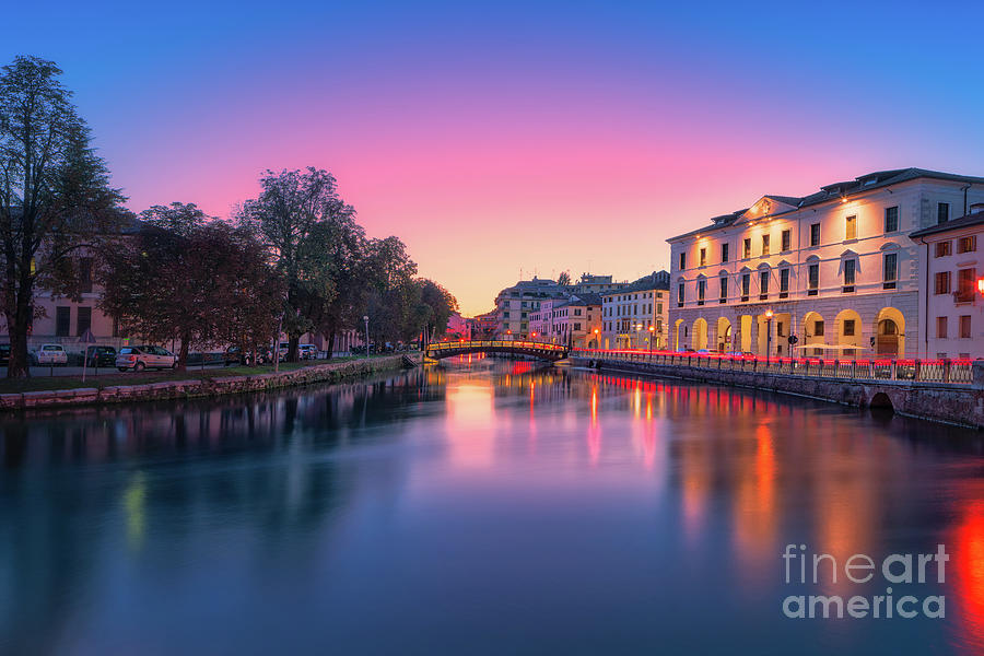 Sunset in Treviso Photograph by The P