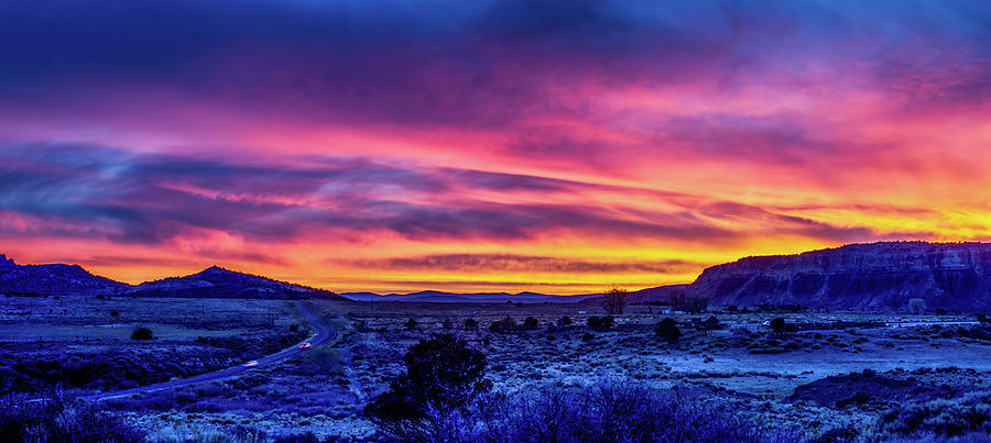 Sunset in Utah, HDR Photograph by Jean-Luc Farges