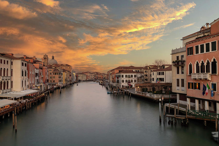 Sunset in Venice Photograph by Pietro Ebner