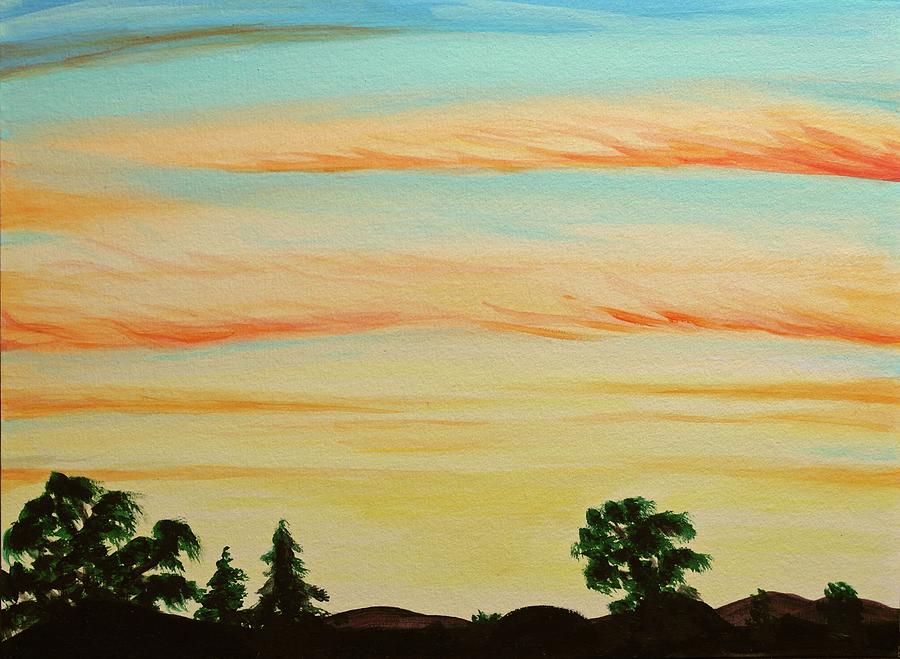 Sunset In Wind Painting