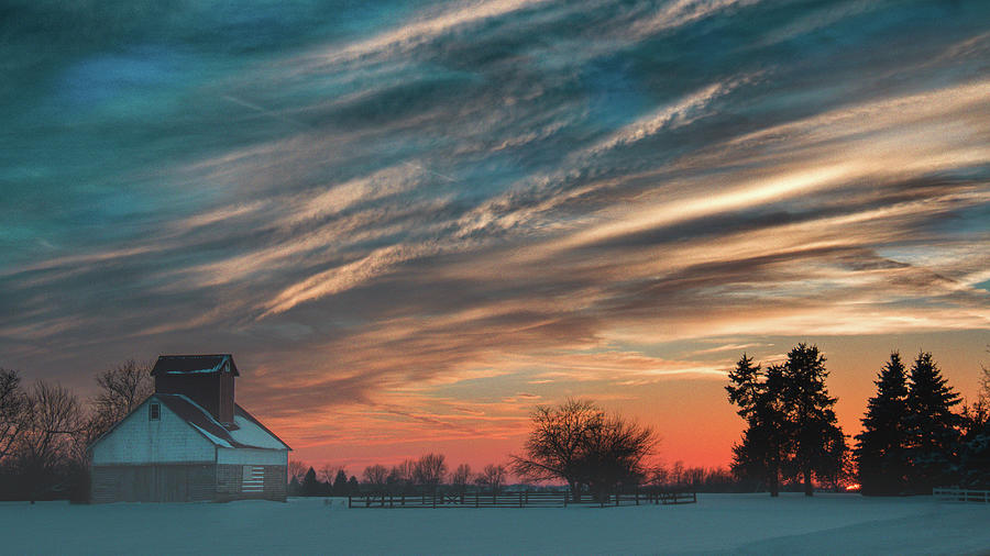 Sunset in Winter Photograph by Joni Eskridge