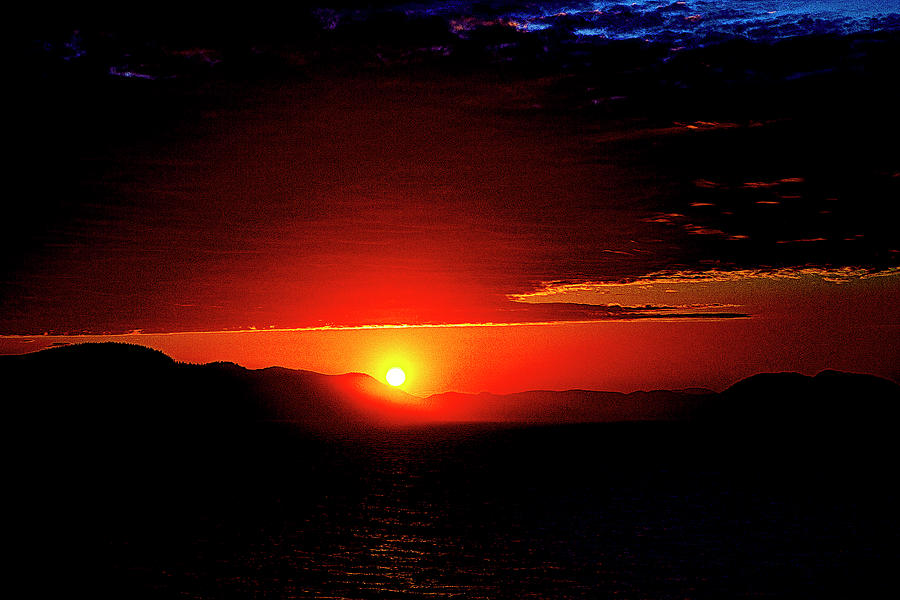 Sunset - Inside Passage Alaska Digital Art by SnapHappy Photos