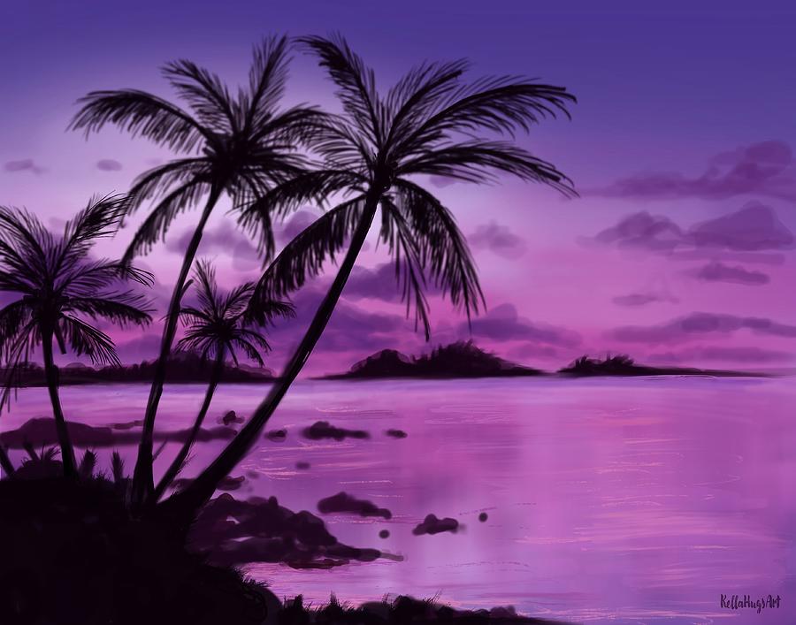 Sunset island Digital Art by Kelly Huggins - Fine Art America