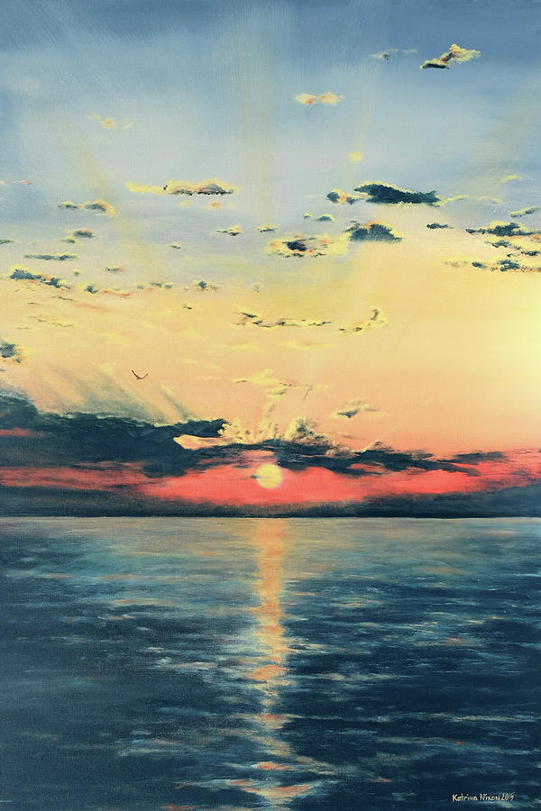 Sunset Painting by Katrina Nixon