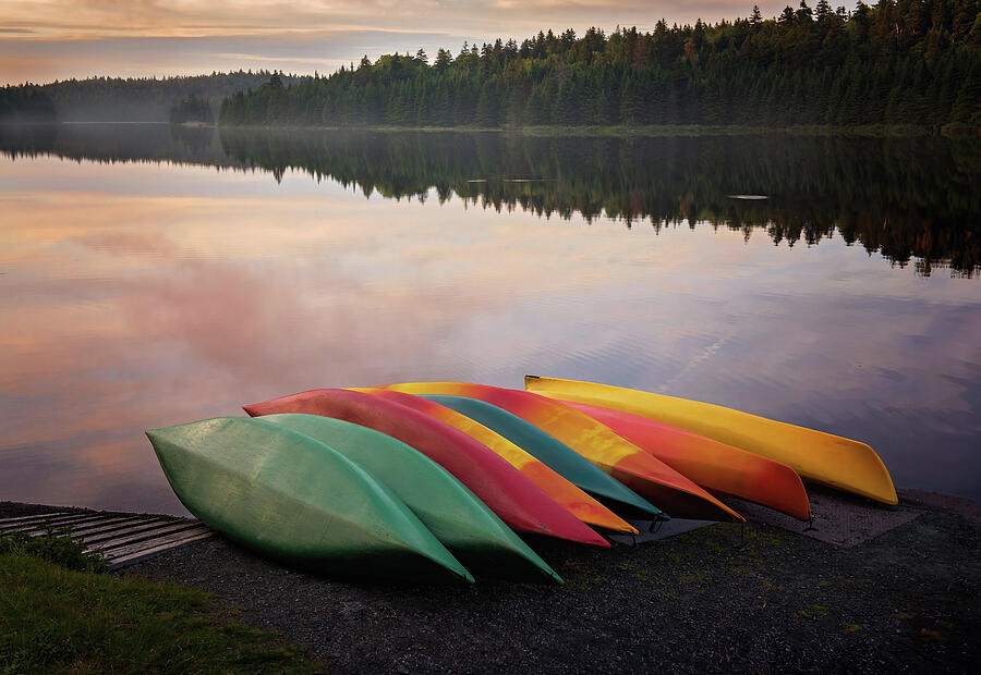Sunset Kayaks Photograph by Tracy Munson