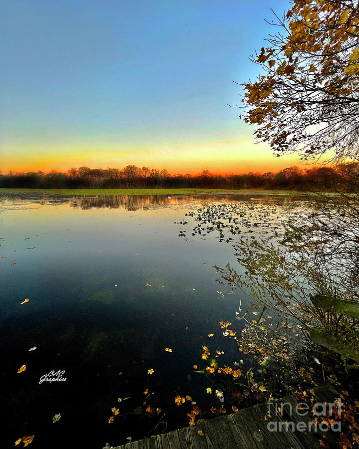 Sunset Lake  Photograph by CAC Graphics