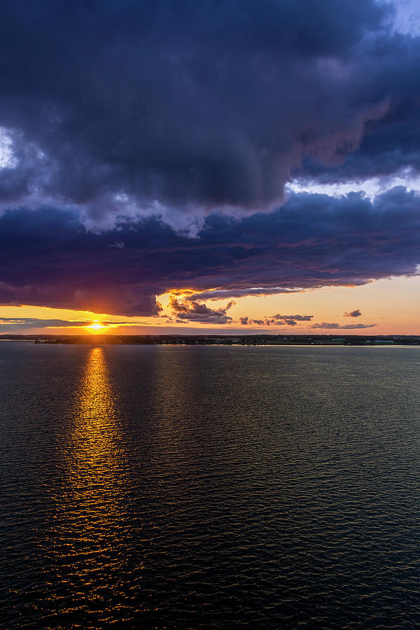 Sunset Leaving Charlottetown Prince Edward Island Vertical Photograph by Debra Martz