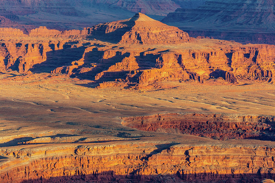 Sunset Light and Shadows at Dead Horse Point Photograph by Marc Crumpler