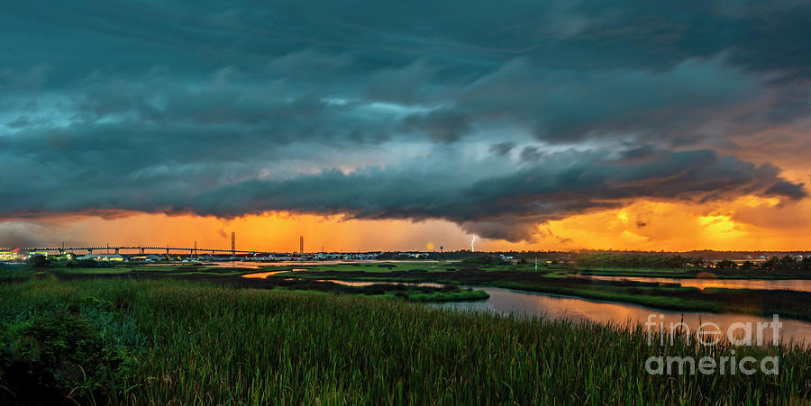 Sunset Lightning Photograph by DJA Images