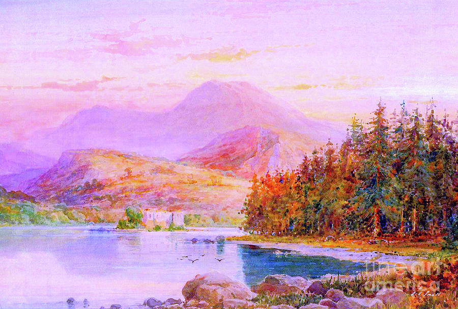 Sunset Loch Scotland Painting
