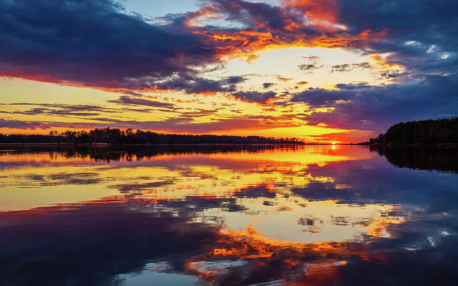 Sunset Mirrored Photograph by Rachel Morrison