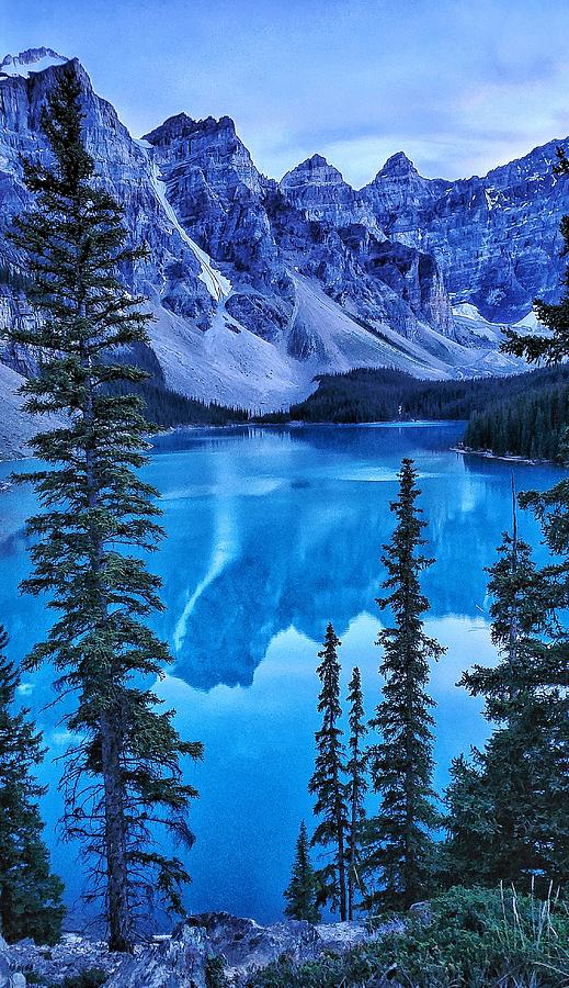 Sunset Moraine Lake Photograph by Nadia Seme - Fine Art America