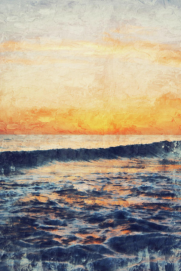 Sunset, My Favorite Color Painting by AM FineArtPrints