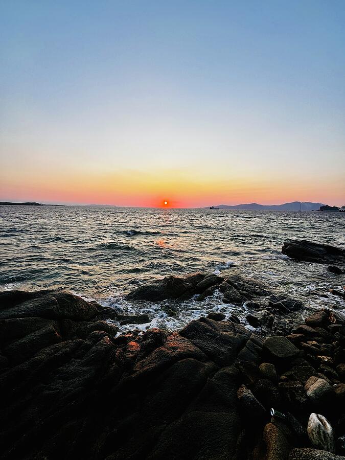 Sunset Mykonos Photograph by Shelby Jacobs Sunset Mykonos Photograph by Shelby Jacobs