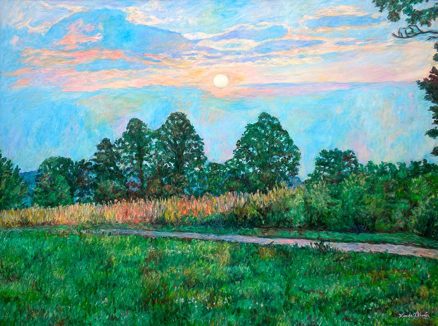 Blue Ridge Mountains Painting - Sunset Near Fancy Gap by Kendall Kessler Blue Ridge Mountains Painting - Sunset Near Fancy Gap by Kendall Kessler
