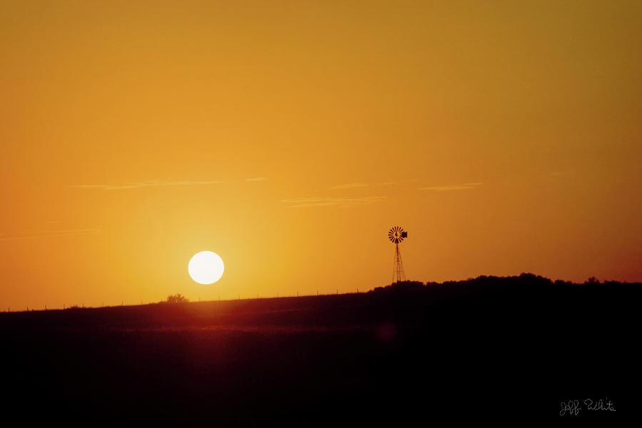 Sunset near Ravenna, Nebraska Photograph by Jeff White