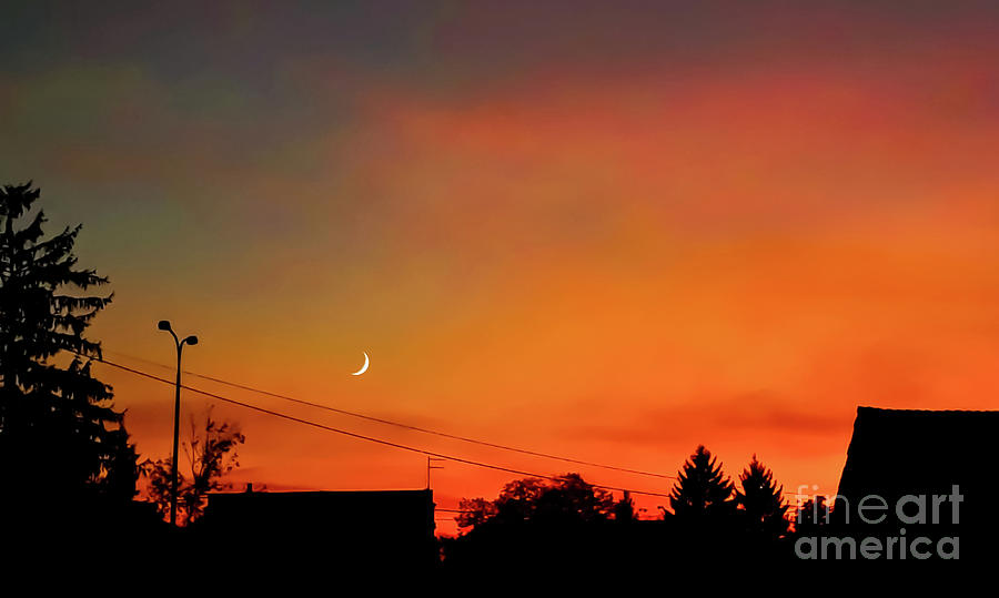 Sunset New Moon 3 Photograph by Nina Ficur Feenan