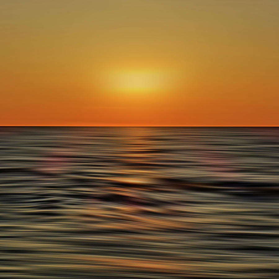 Sunset Ocean Waves Panning Photograph by Dan Sproul