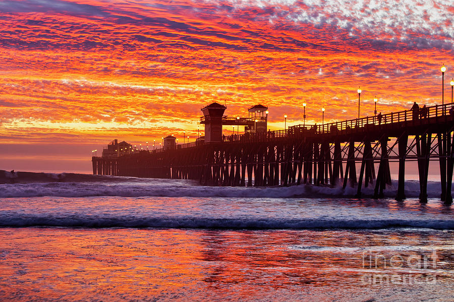 Sunset - Oceanside Pier Photograph By Denmark Vea - Fine Art America