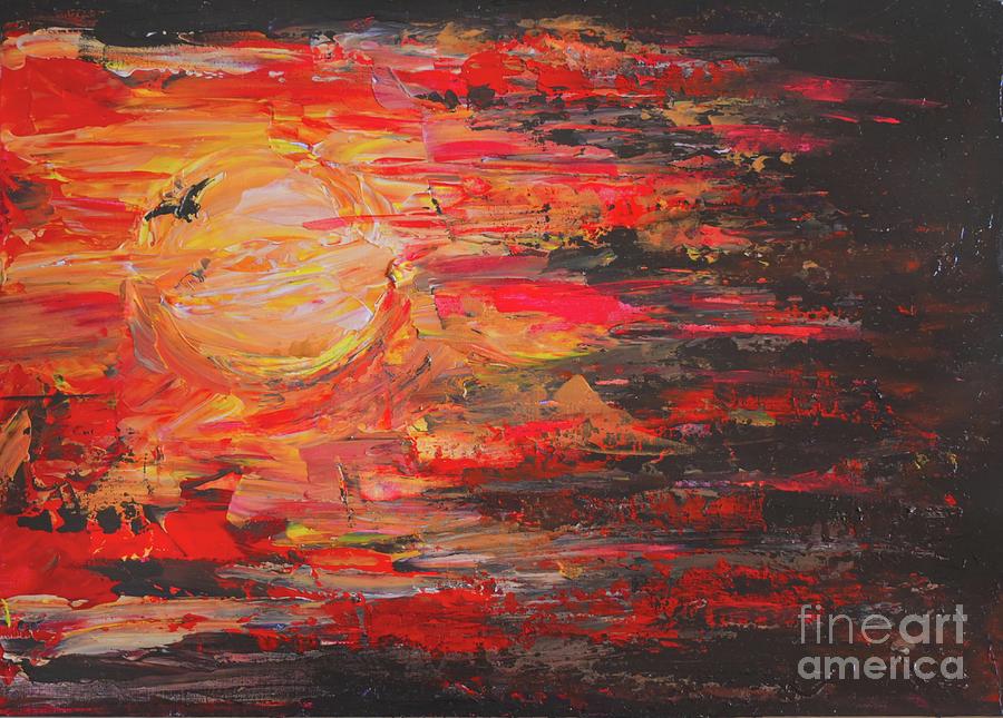 Sunset Of The Heart Painting by Leonida Arte
