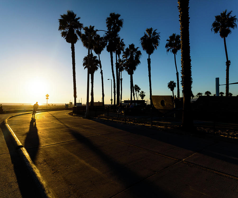 Sunset of the Venice beach  Photograph by Hyuntae Kim