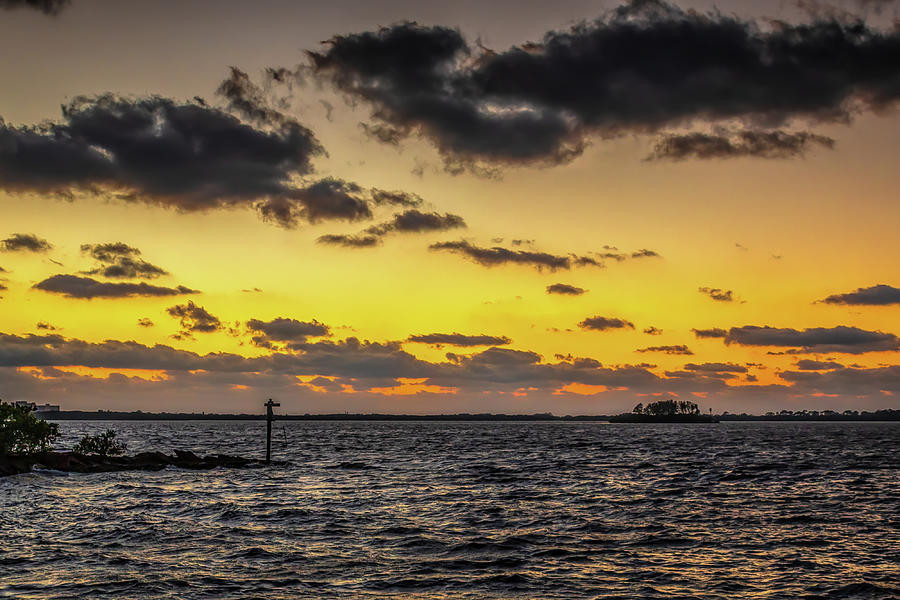 Sunset off the Coast of Dunedin, Florida Photograph by Peter Ciro