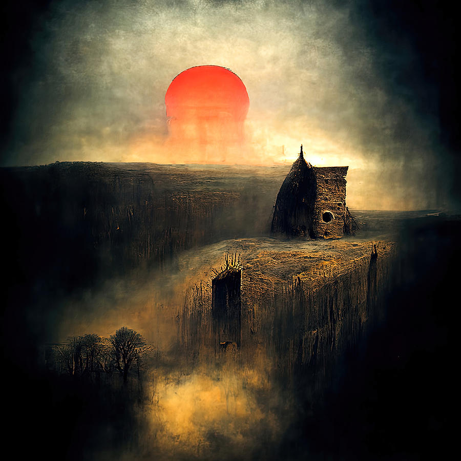 Sunset on a strange alien world, 05 Painting by AM FineArtPrints