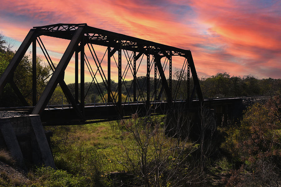 Sunset On A Texas Rail Road Photograph