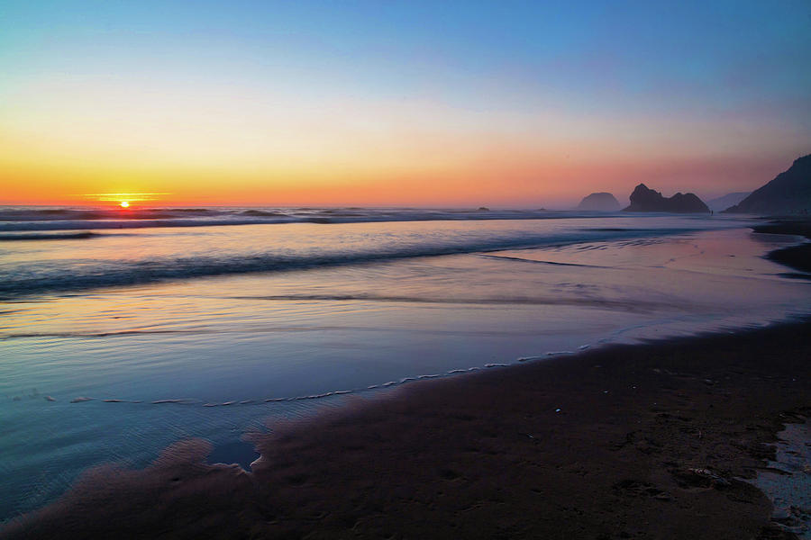 Sunset on Arcadia Beach Photograph by Aashish Vaidya
