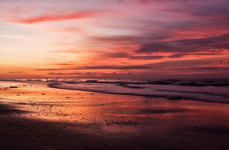 Sunset on Atlantic Beach Photograph by Bob Decker