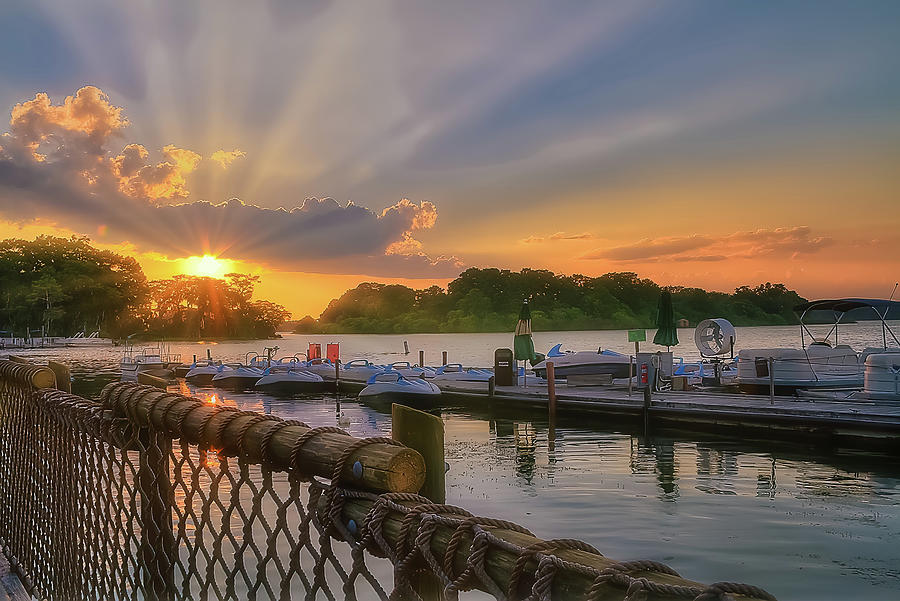 Sunset on Bay Lake Photograph by Steve Rich