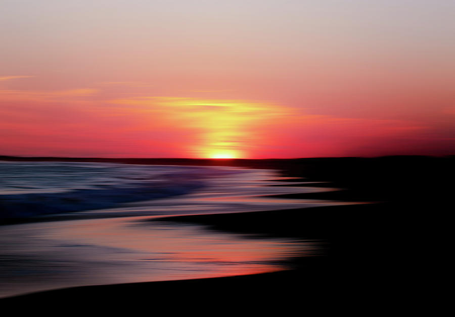Sunset Photograph - Sunset on Beach by Janet Argenta