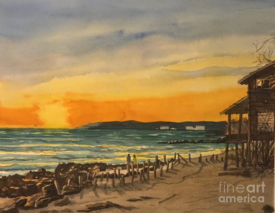 Sunset on Bradenton Beach Painting by Mike King