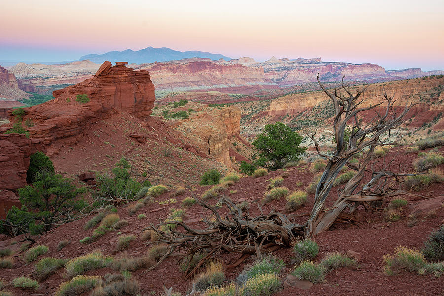 Sunset on Capitol Reef Photograph by Aaron Spong
