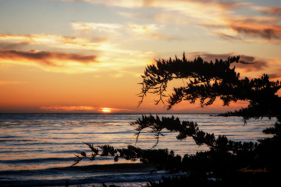 Sunset on Carmel Bay Photograph by Alan Hausenflock