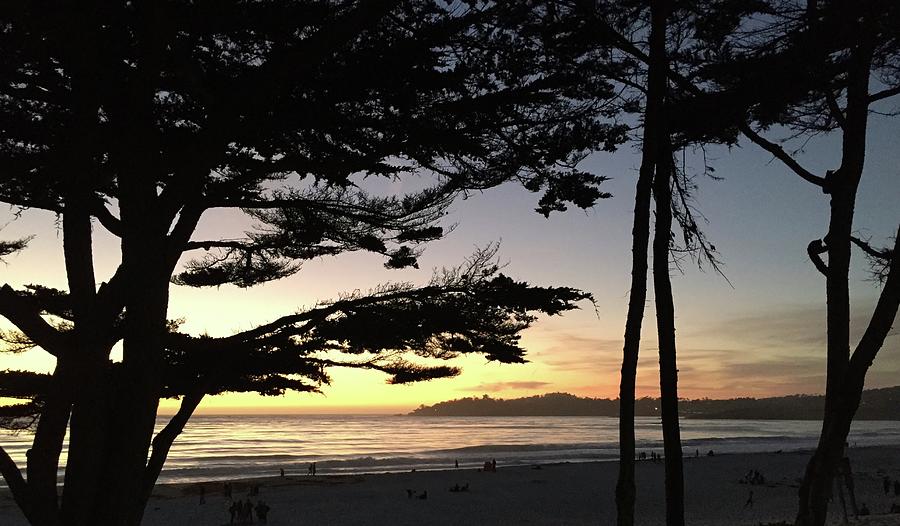 Sunset On Carmel Beach Photograph