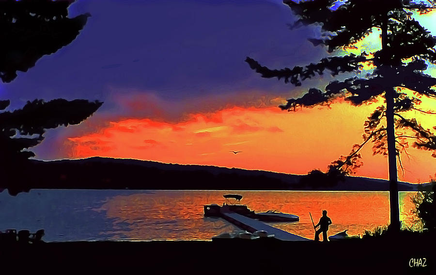 Sunset On Deer Lake Painting by CHAZ Daugherty