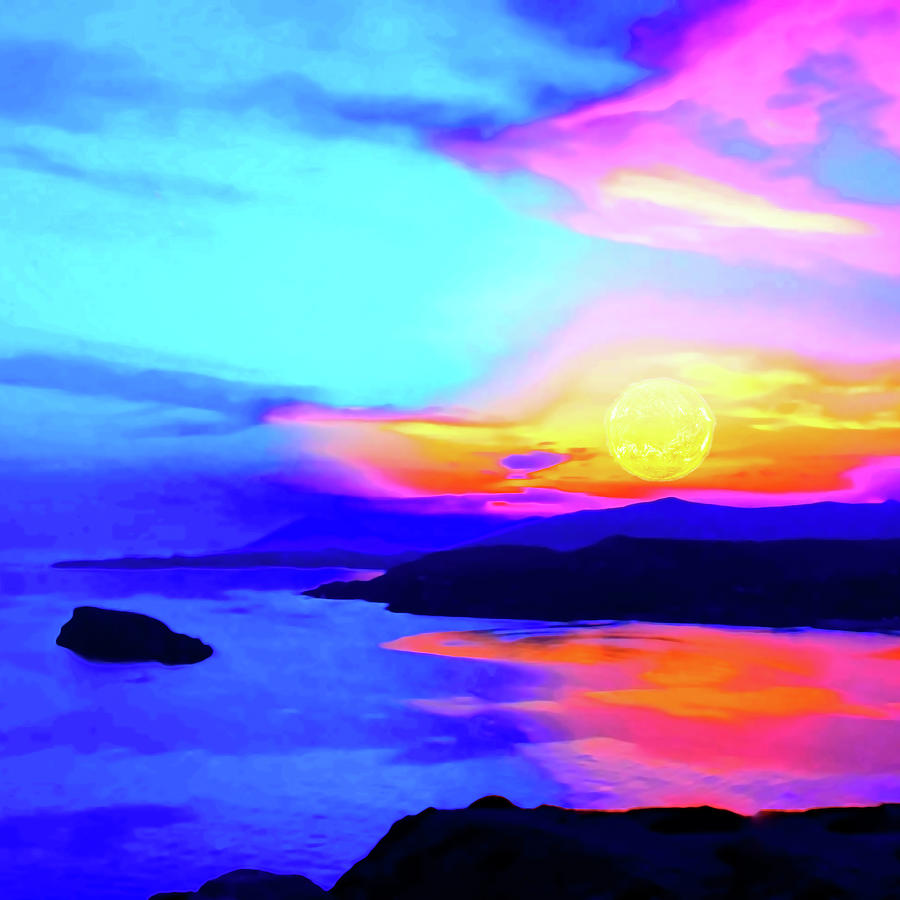 Sunset on Earth Two Digital Art by Don White Artdreamer