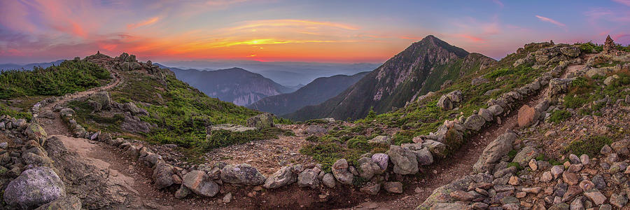 Sunset on Franconia Ridge Photograph by White Mountain Images