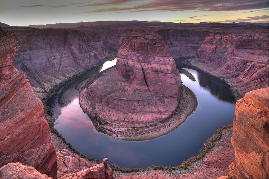Sunset on Horseshoe Bend-2 Photograph by Mark Langford