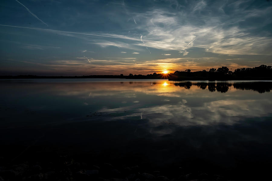 Sunset on Lake Andrea Photograph by Sven Brogren