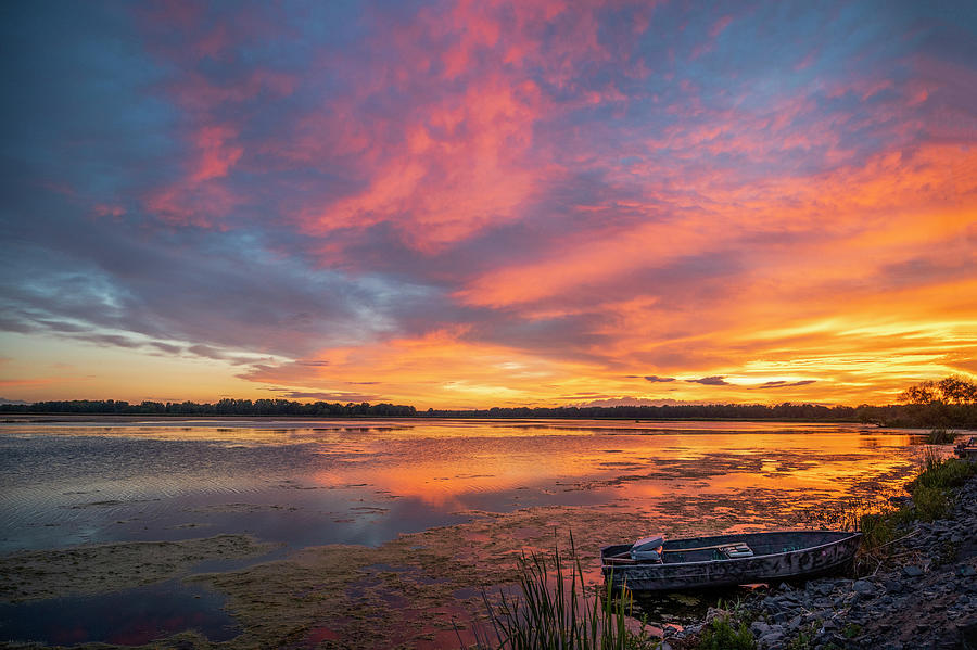 Sunset on Long Pond Photograph by Mark Papke